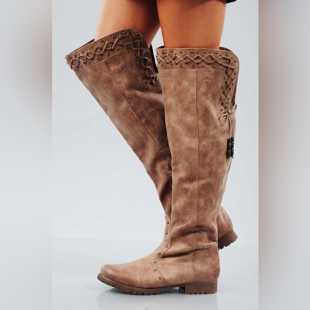 ❗️SOLD❗️Over the Knee Taupe Boots